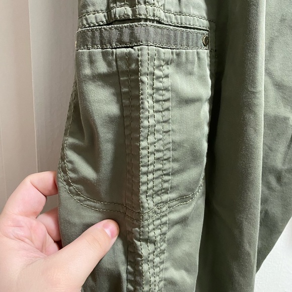 Army green Chico’s crop cargo style pants - Picture 3 of 6
